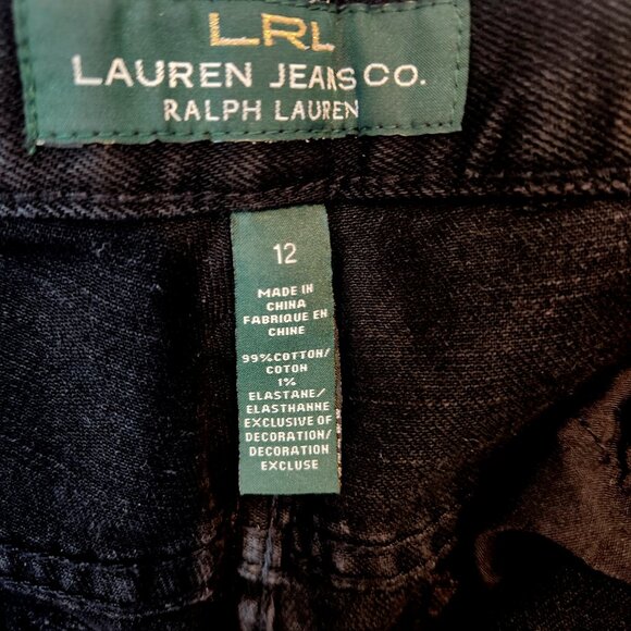 Ralph Lauren LRL Black Women's Jeans Classic Straight Size 12 - Picture 3 of 5